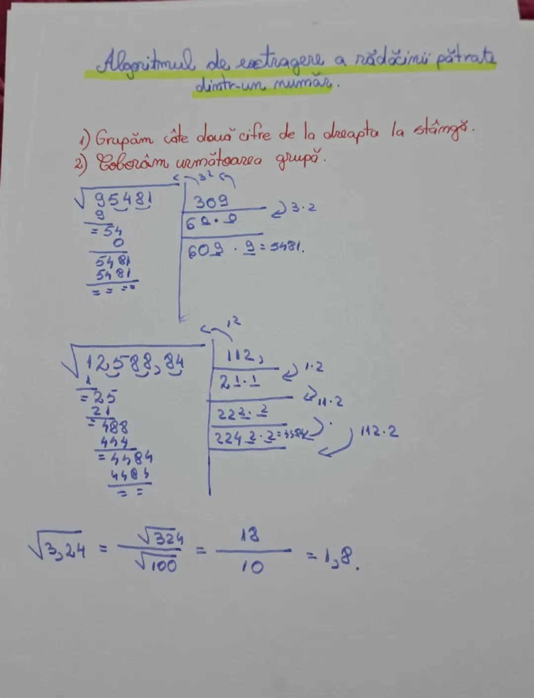 # Rădăcima pătrată a unui numar real.
a este pp. dacă există un număr n, astfel îmcot.
$9=2^2$
$\sqrt{x^2}=|x|$
$\sqrt{a} = Inl\begin{ca