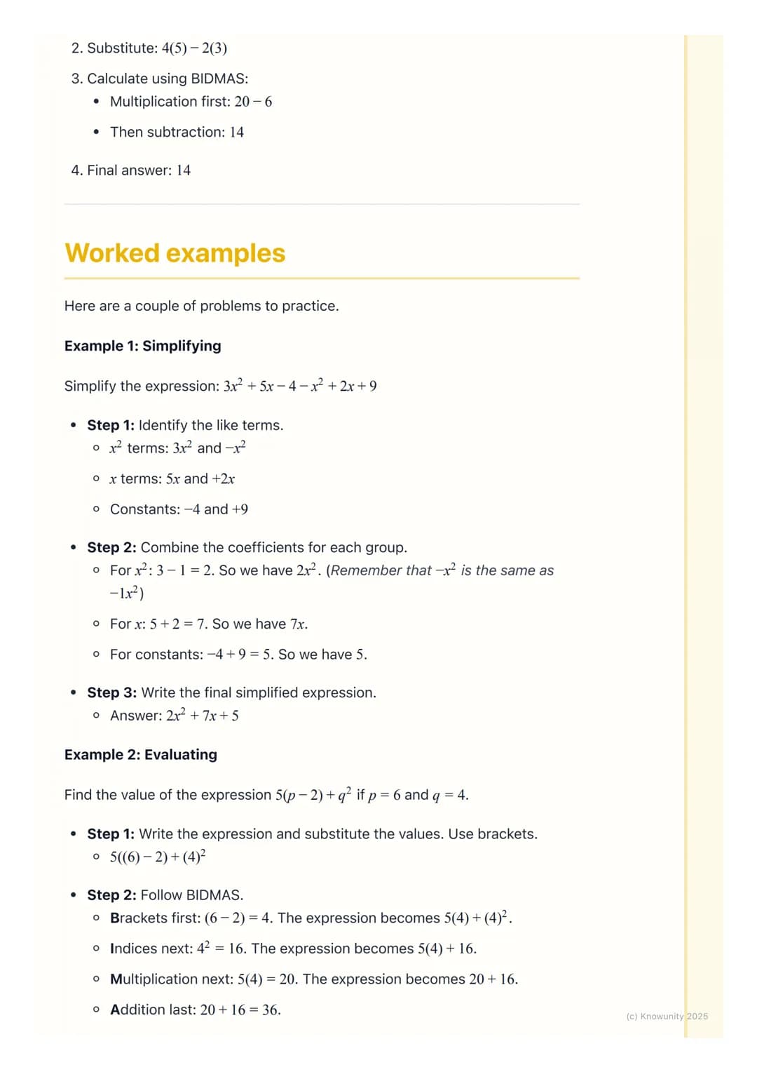 # Algebraic Expressions
## What are algebraic expressions?
Algebra is like a language that uses letters to represent unknown numbers. An
a