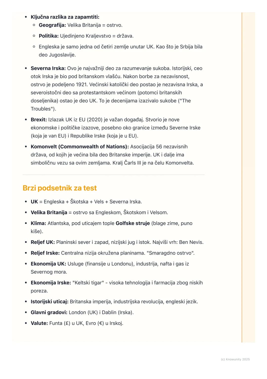 # Geografija Ujedinjenog
Kraljevstva i Irske
Uvodni pregled
Ujedinjeno Kraljevstvo i Irska su ostrvske države na krajnjem zapadu Evrope.
N