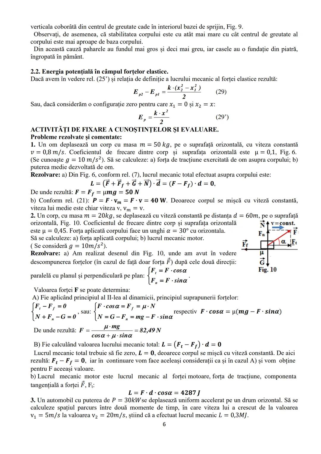 # a) dacă $\alpha \in (0, \frac{\pi}{2})$, $cos \alpha > 0$, iar $L > 0$. În acest caz lucrul mecanic $L$ se numește lucru mecanic motor, ia