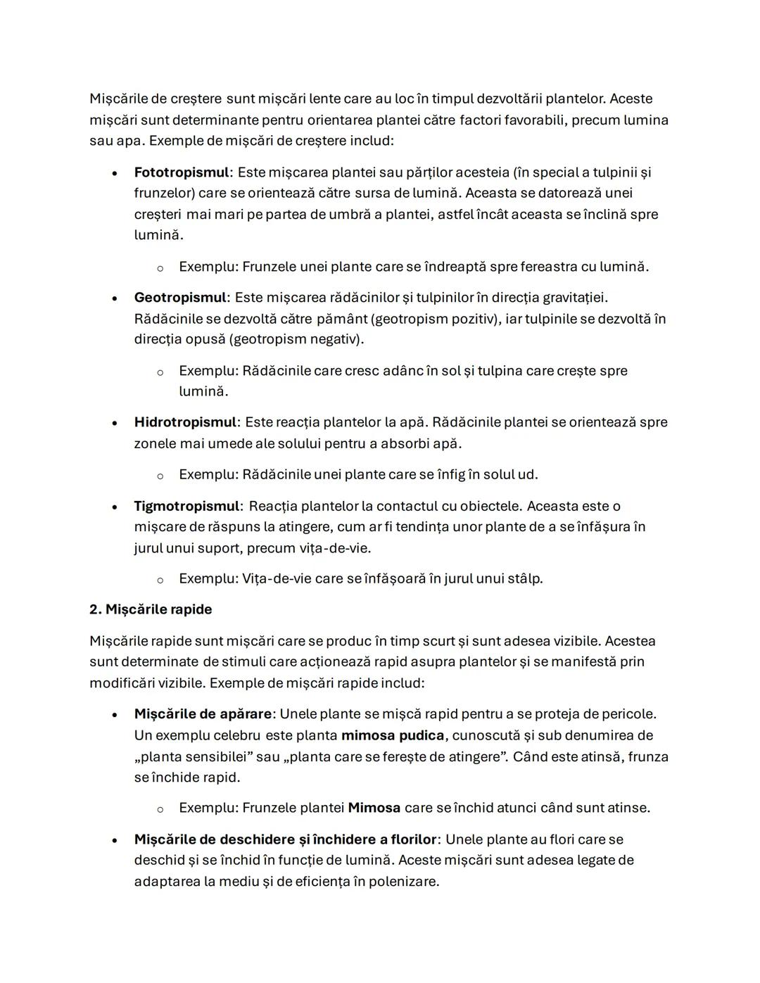 # Lecţia: Sensibilitatea şi mişcarea la plante
# Introducere:
Plantele sunt organisme vii care, deşi nu au un sistem nervos ca animalele,