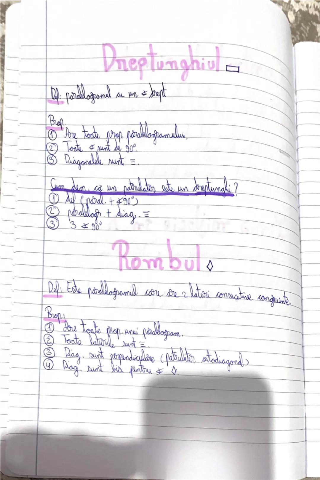 # Matematică
-Geometrie
# Patrulatere
Def: Dacă A,B,C,D - 4 puncte necol., cu oricare 3 necol., fig. formată
din AB∪BC∪CD∪DA se numește pa