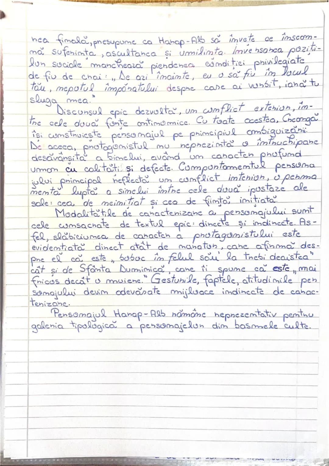 # PARTICULARITĂȚILE DE CONSTRUCȚIE A
# PERSONAJULUI HARAP-ALB
„Povestea lui Harap-Alb” de Ion Creangă este un basm cult, publicat în revist