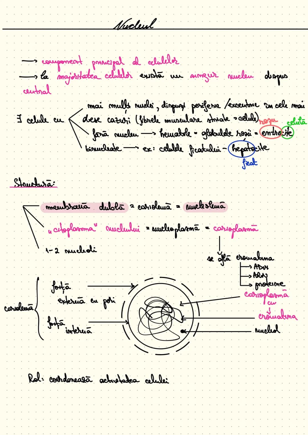 composition book
Notite Celula
Eucariota # Cap 1 - Celula - unitatea structurala si functionala a lumii vii
Def: Celula este unitatea struc
