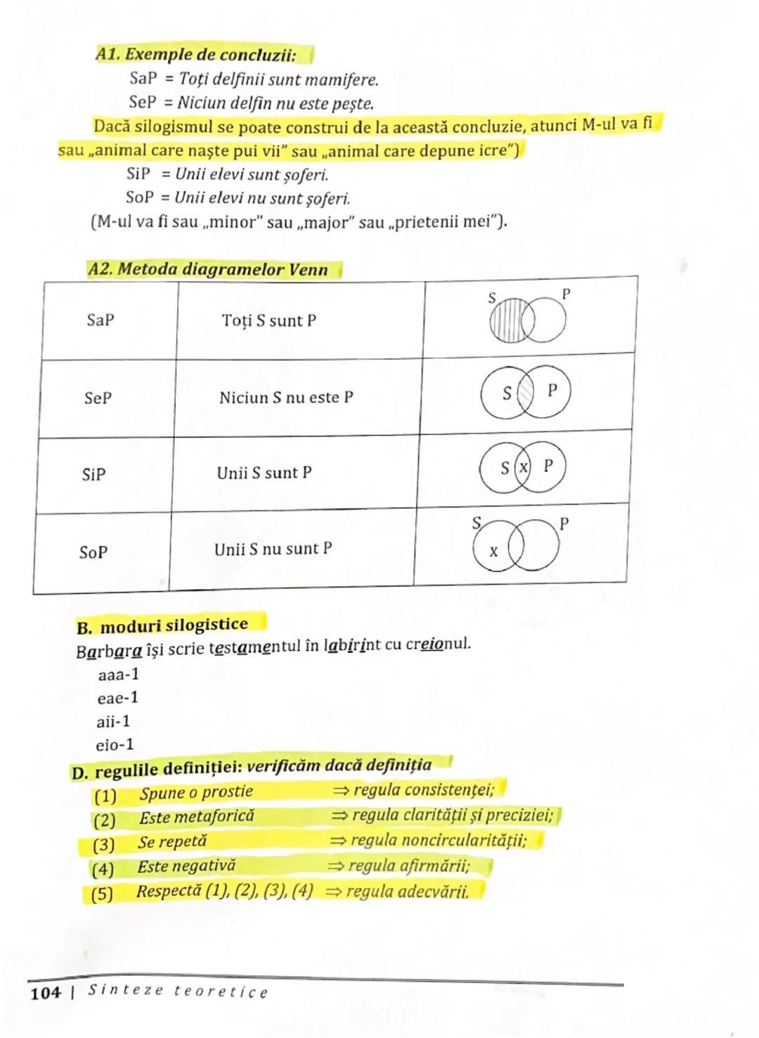 --- OCR Start ---
Capitolul 5. Minimul teoriei pentru examenul de
bacalaureat
SUBIECTUL I B
Raporturi între termeni
I. Raporturi de concorda