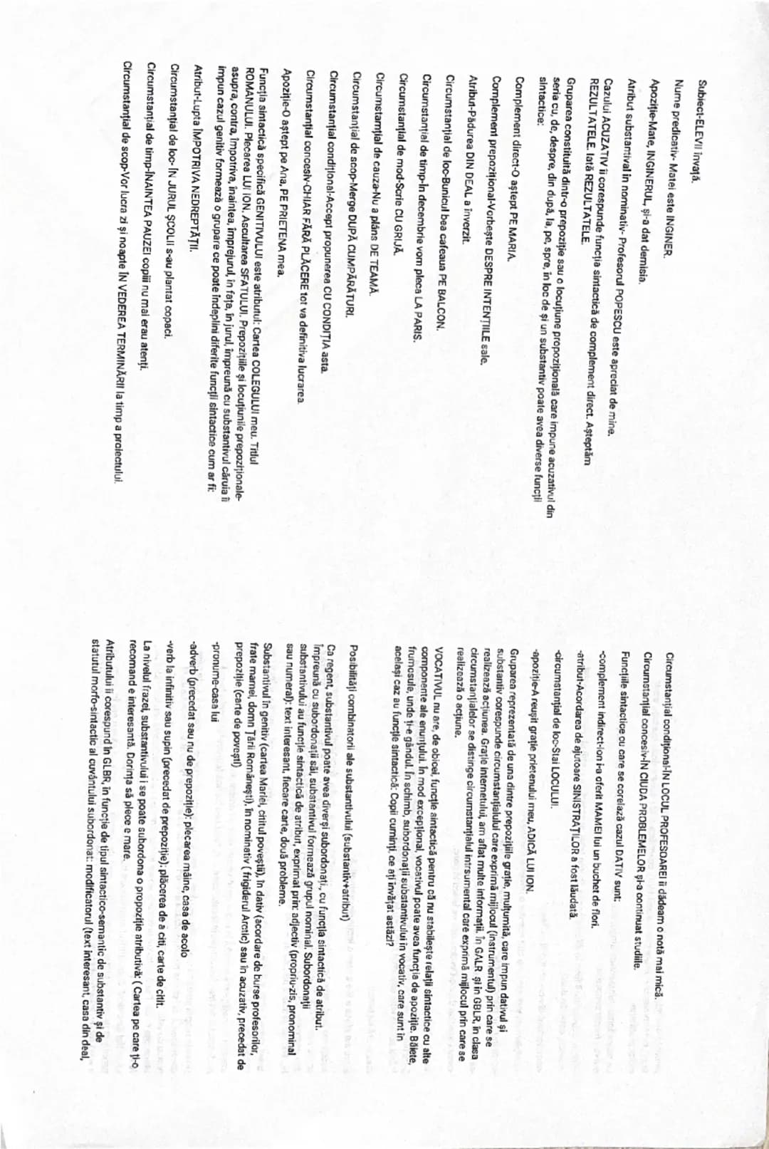 SUBSTANTIVUL
CAZ | ENUNT | ÎNTREBARE | FUNCȚIE SINTACTICĂ
--- | --- | --- | ---
NOMINATI
V
(N.) | Eleva a întârziat la şcoală.
Alina este e