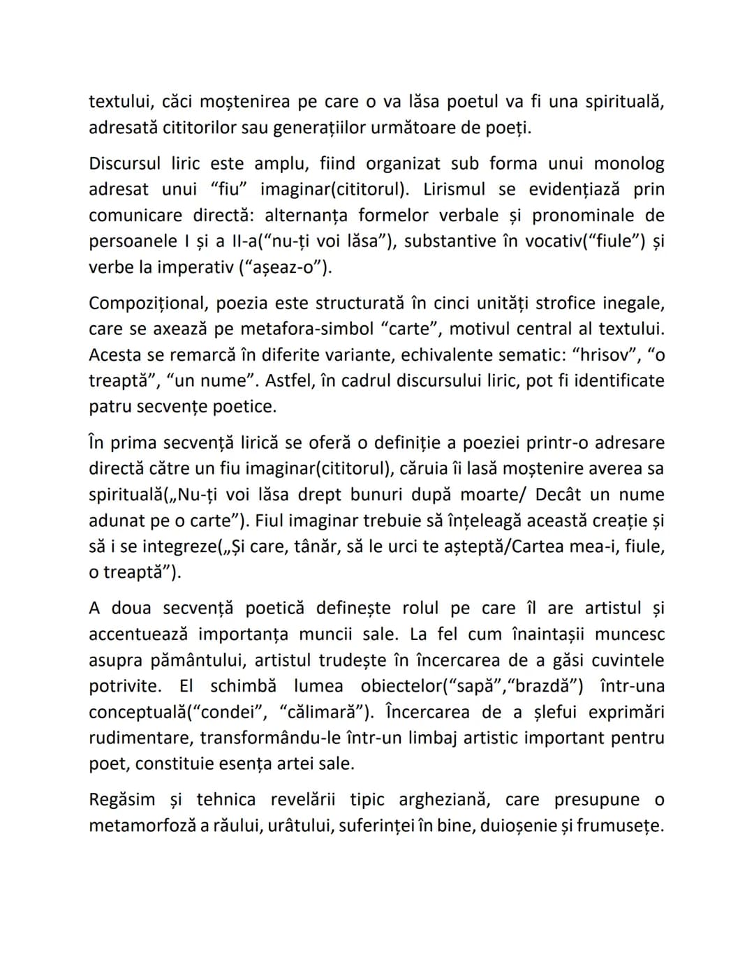 # Testament
Modernismul este un curent literar, manifestat cu predilecție în perioada interbelică, ale cărui trăsături sunt teoretizate de