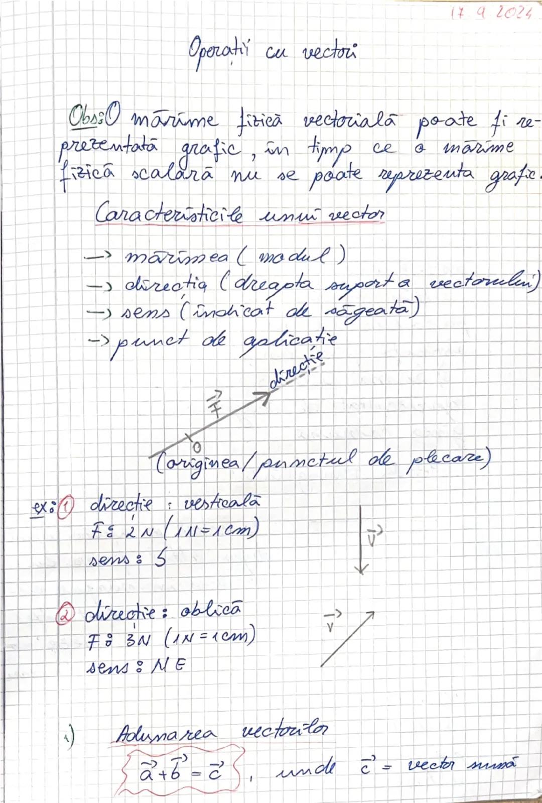 --- OCR Start ---
6\times\vec{6}
Metoda paralelogramului
1) Se translateaza unul dintre vector
astfel incat sa aiba originea comună
2) Din v