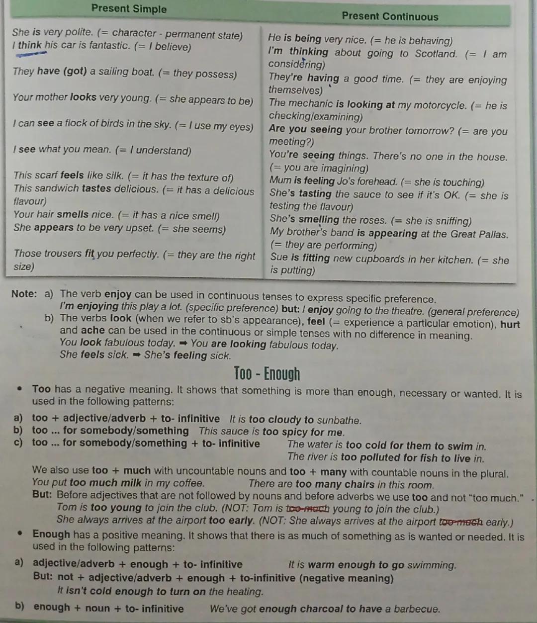 # Present Simple
We use the present simple:
- for permanent states and repeated or habitual
actions.
Jean works for a catering company. (pe