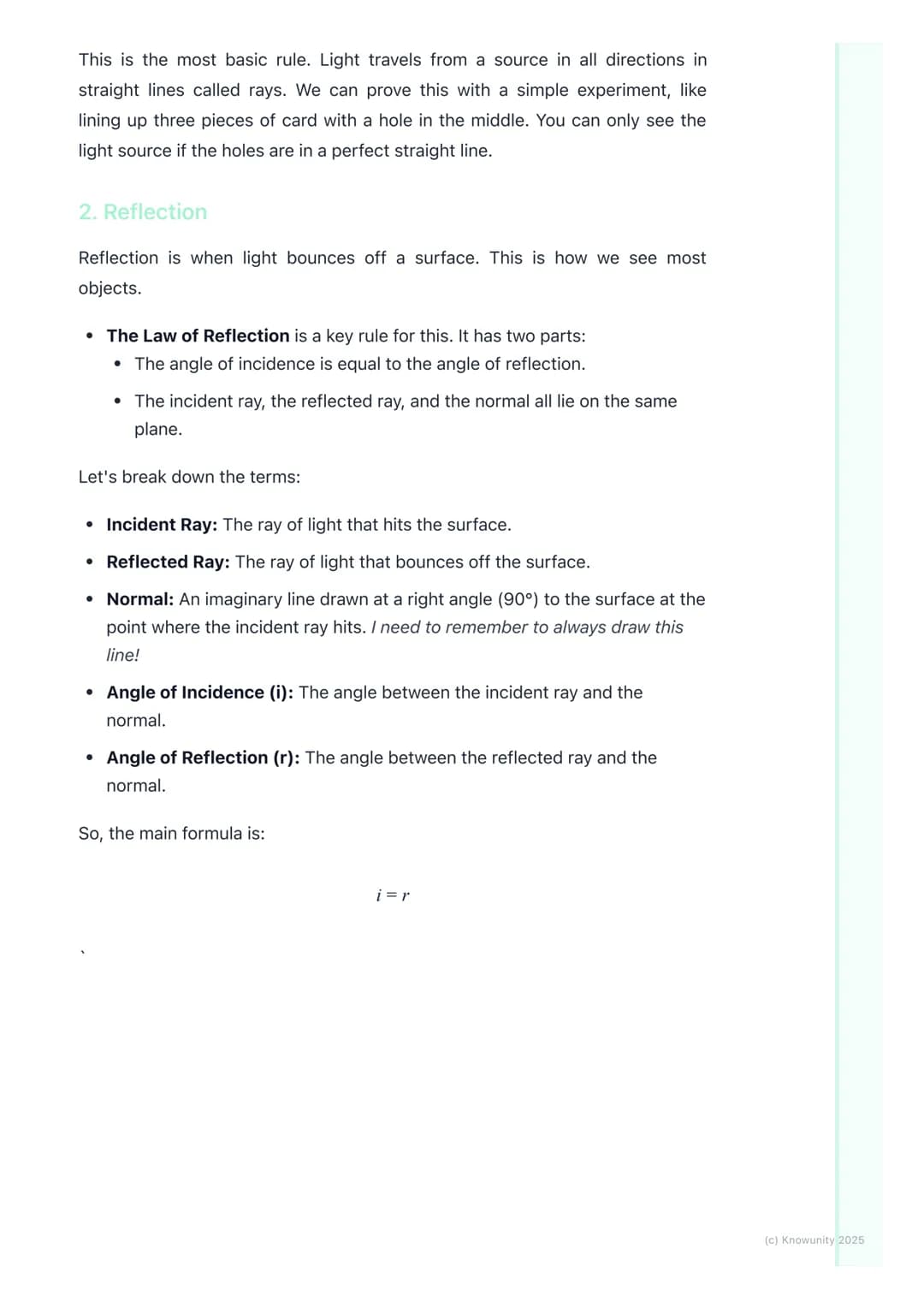 # Light and Optics
## Introduction to light
Light is a type of energy that lets us see the world around us. It travels very,
very fast and