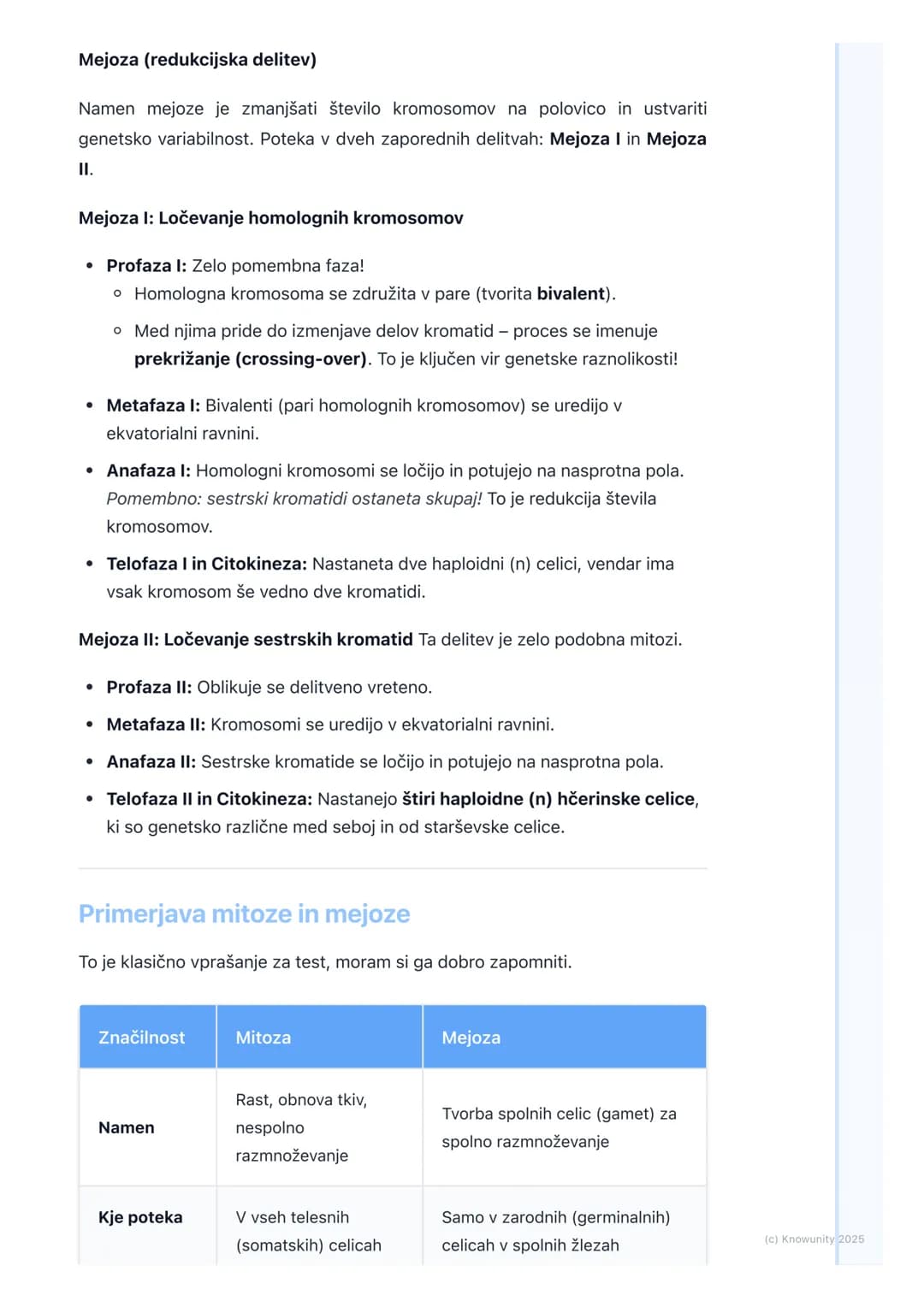 # Celični cikel in delitev celic
Splošno o celičnem ciklu
Celični cikel je urejen proces, skozi katerega gre celica od svojega nastanka do