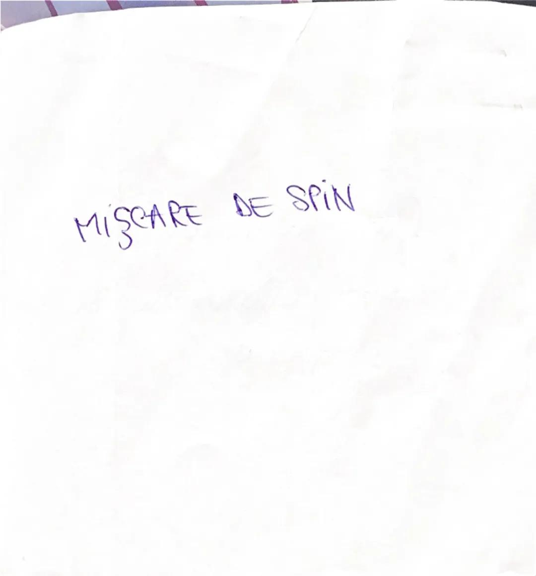 Chium
Cum Se numeste miscarea
de rotatie a electronului in jurul
propriei axe? MISCARE DE SPIN Care sunt cele două
Sensuri de rotație ? -de