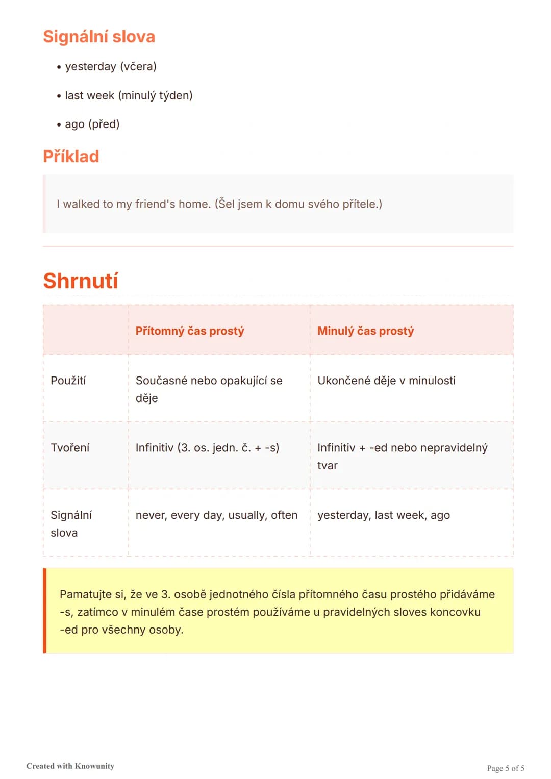 # Přítomný čas prostý a minulý čas
prostý v angličtině
Přehled základních anglických časů - přítomného času prostého (Simple Present) a
min