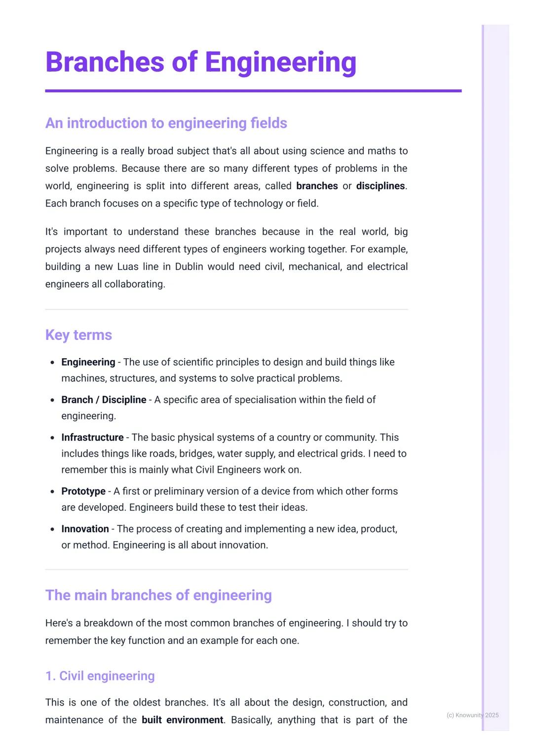 # Branches of Engineering
An introduction to engineering fields
Engineering is a really broad subject that's all about using science and m